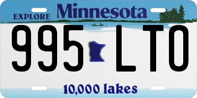 MN license plate 995LTO