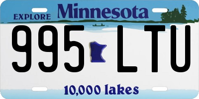 MN license plate 995LTU