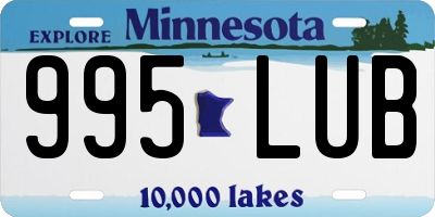 MN license plate 995LUB
