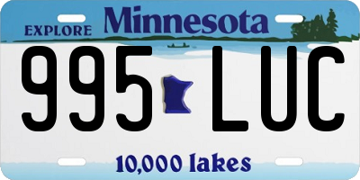 MN license plate 995LUC