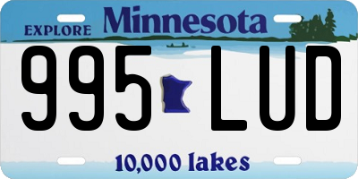 MN license plate 995LUD