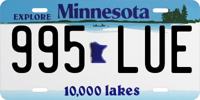 MN license plate 995LUE