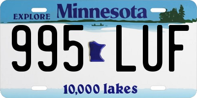 MN license plate 995LUF