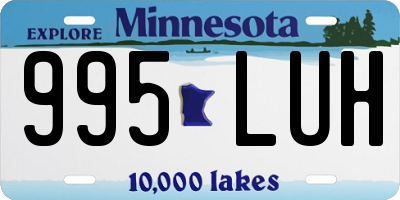 MN license plate 995LUH