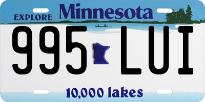 MN license plate 995LUI