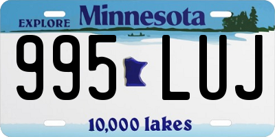 MN license plate 995LUJ