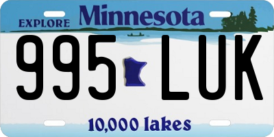 MN license plate 995LUK