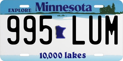 MN license plate 995LUM