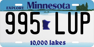 MN license plate 995LUP