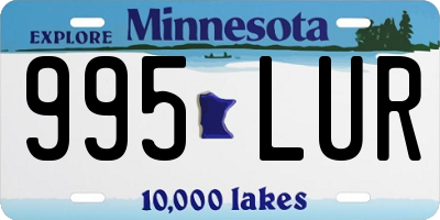 MN license plate 995LUR