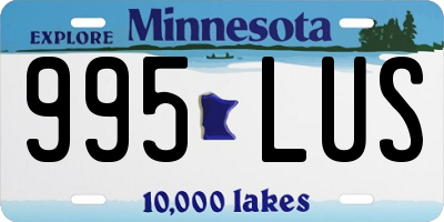 MN license plate 995LUS