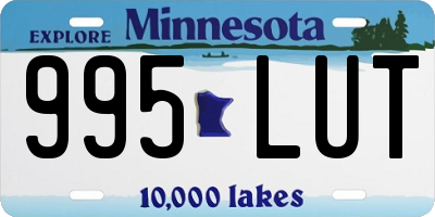 MN license plate 995LUT