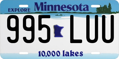 MN license plate 995LUU