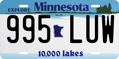 MN license plate 995LUW