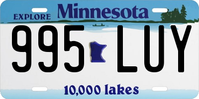 MN license plate 995LUY