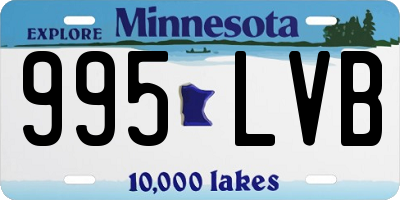 MN license plate 995LVB
