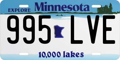 MN license plate 995LVE