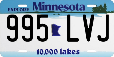 MN license plate 995LVJ