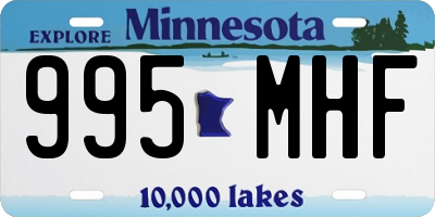 MN license plate 995MHF