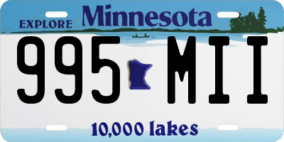 MN license plate 995MII