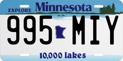 MN license plate 995MIY