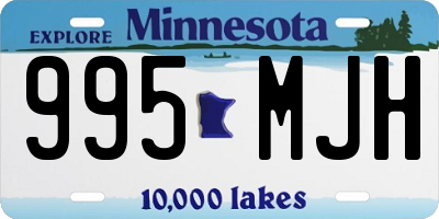 MN license plate 995MJH