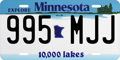MN license plate 995MJJ