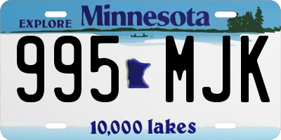 MN license plate 995MJK