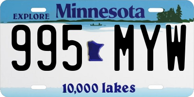MN license plate 995MYW