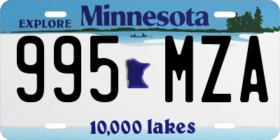 MN license plate 995MZA