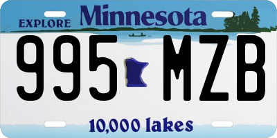 MN license plate 995MZB