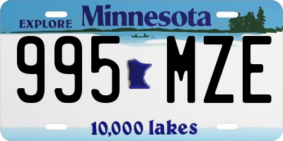 MN license plate 995MZE