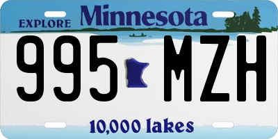 MN license plate 995MZH