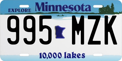 MN license plate 995MZK