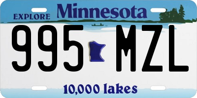 MN license plate 995MZL