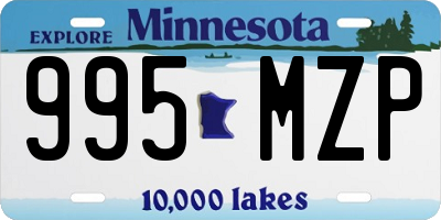 MN license plate 995MZP