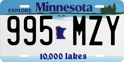 MN license plate 995MZY