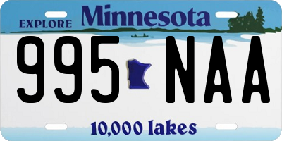 MN license plate 995NAA
