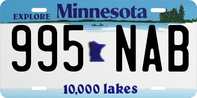 MN license plate 995NAB