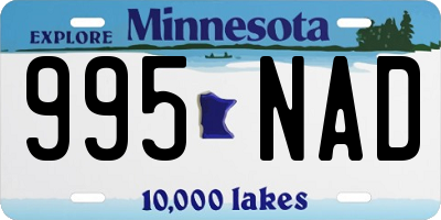 MN license plate 995NAD