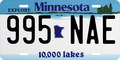 MN license plate 995NAE