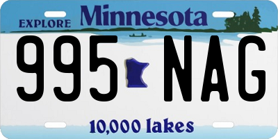 MN license plate 995NAG