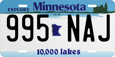 MN license plate 995NAJ