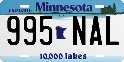 MN license plate 995NAL