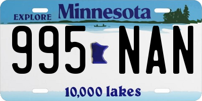 MN license plate 995NAN
