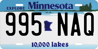 MN license plate 995NAQ