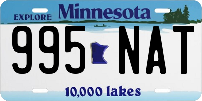 MN license plate 995NAT