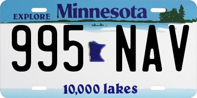 MN license plate 995NAV