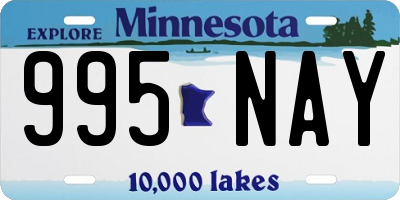 MN license plate 995NAY