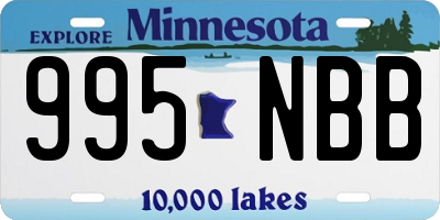 MN license plate 995NBB